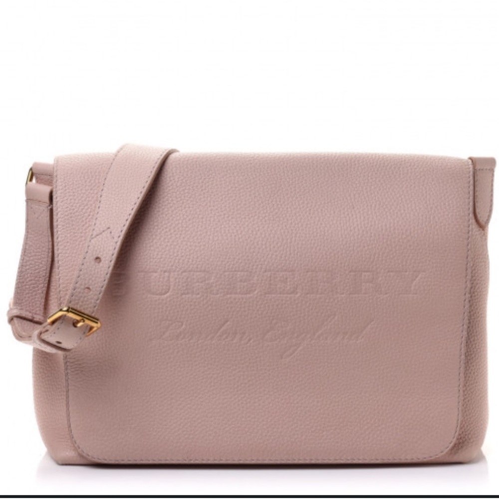Burberry Burleigh Medium Leather Crossbody Bag Pale Ash Rose NWT - Picture 4 of 14